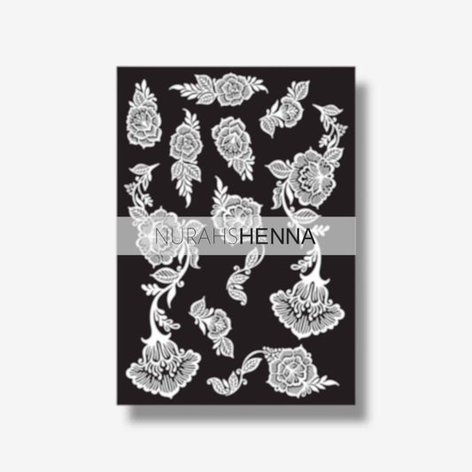 LACE HENNA STENCIL - 015