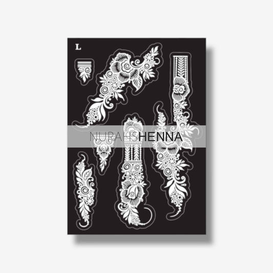 LACE HENNA STENCIL - 028