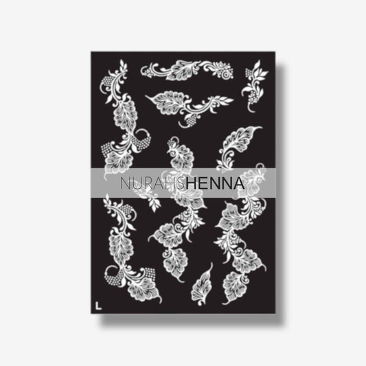 LACE HENNA STENCIL - 020
