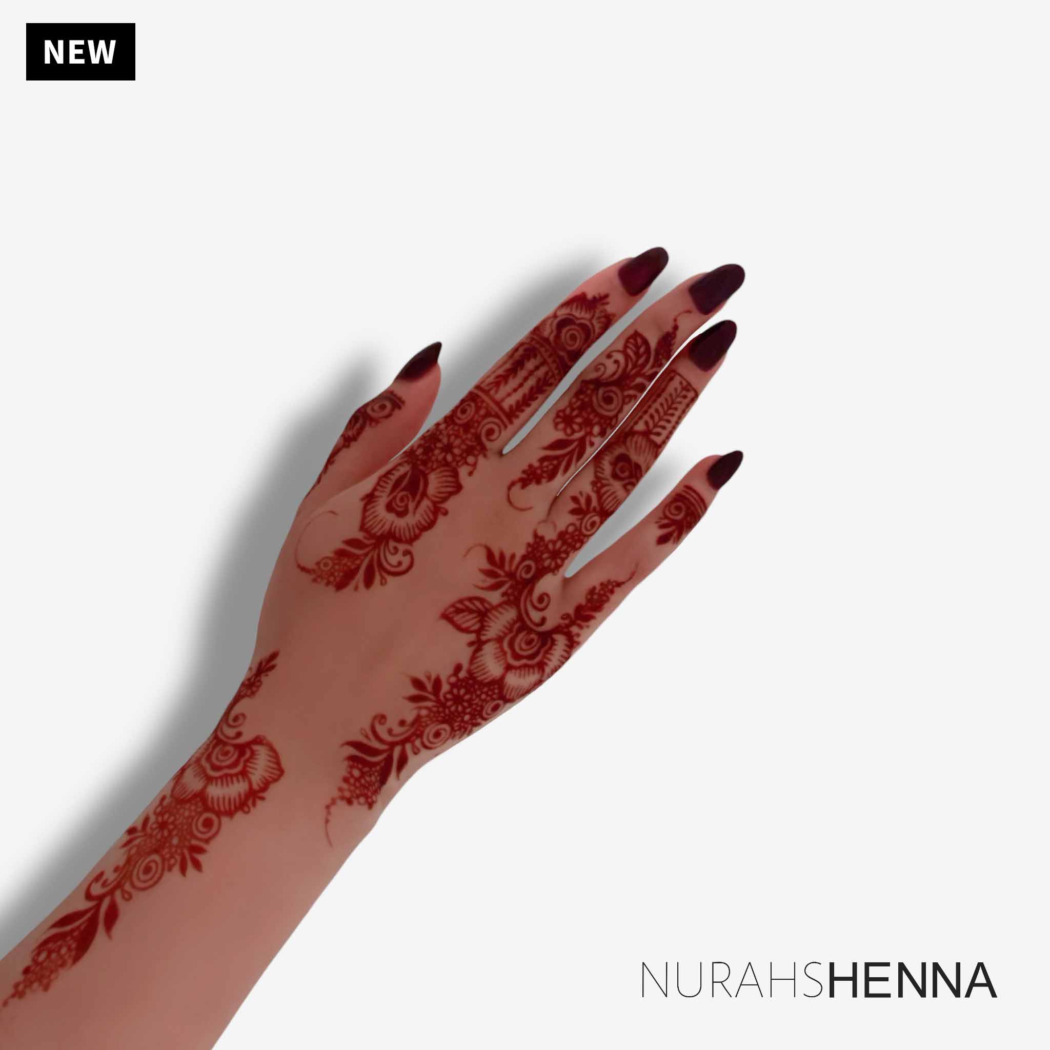 2x Henna Mendhi Body Paint Stencils – Stick-On Easy Patterns For Eid, Wedding, Mehndi (Indian/Pakistani)
