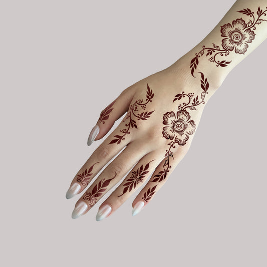 LACE HENNA STENCIL - 004