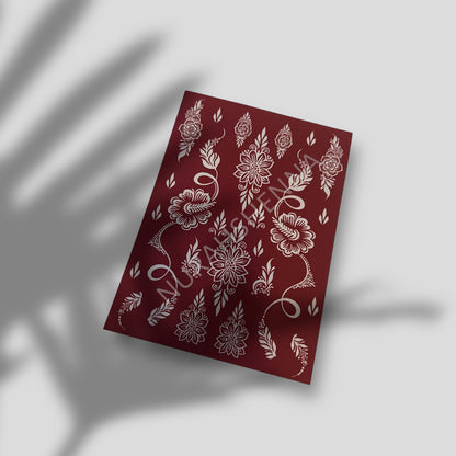 LACE HENNA STENCIL - 011