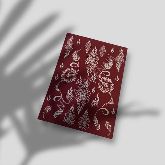LACE HENNA STENCIL - 011